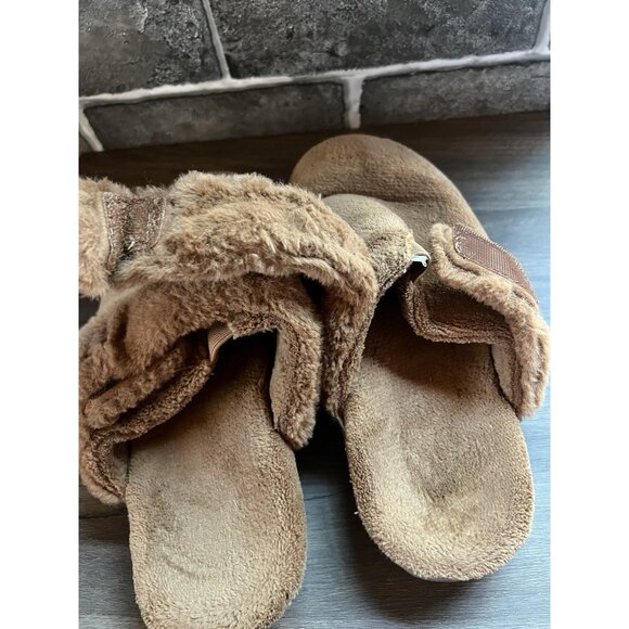 Vionic Marielle Tan ortho mule slipper Size 7 womens Faux Fur - Picture 7 of 11